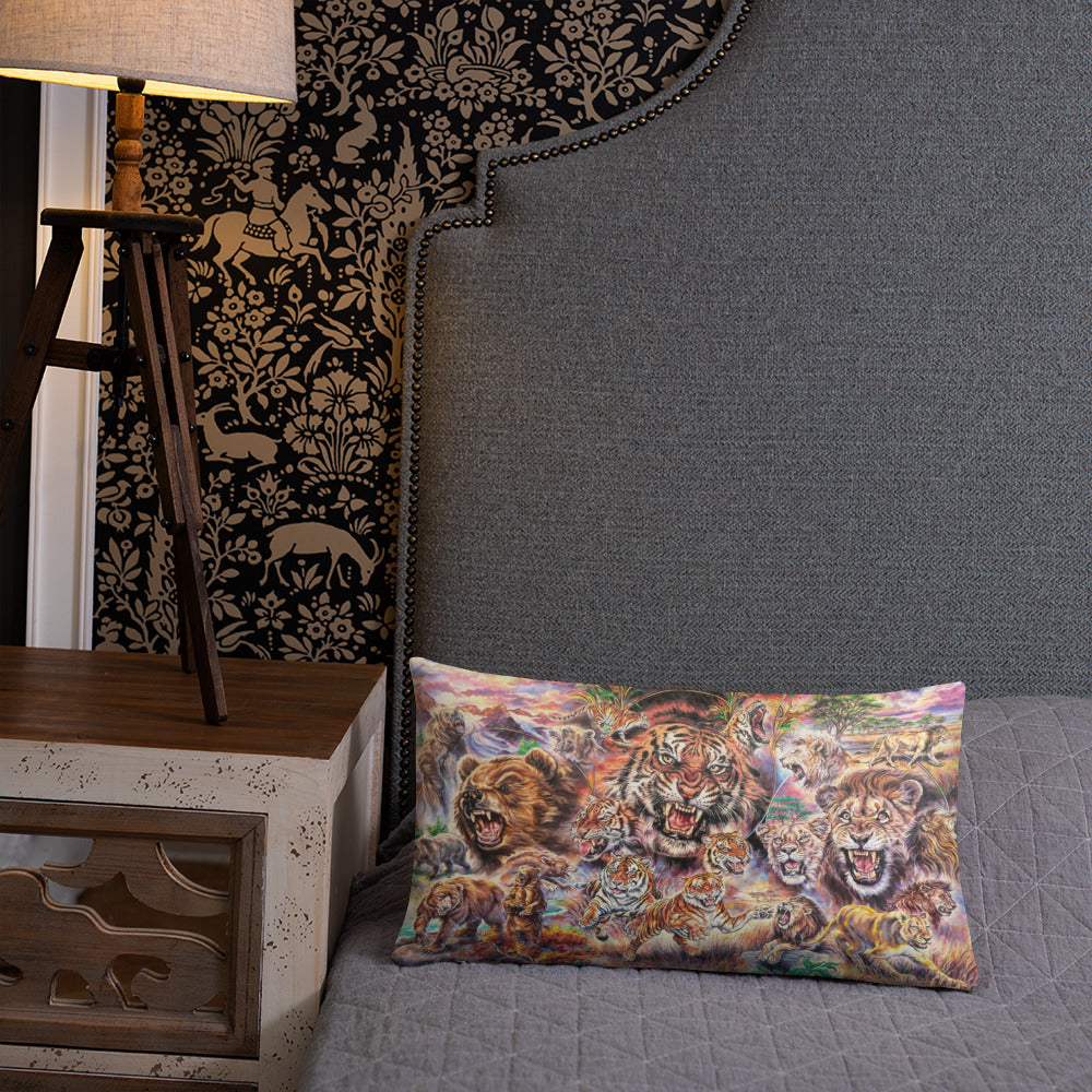 Pillow: Lions, Tigers, And Bears