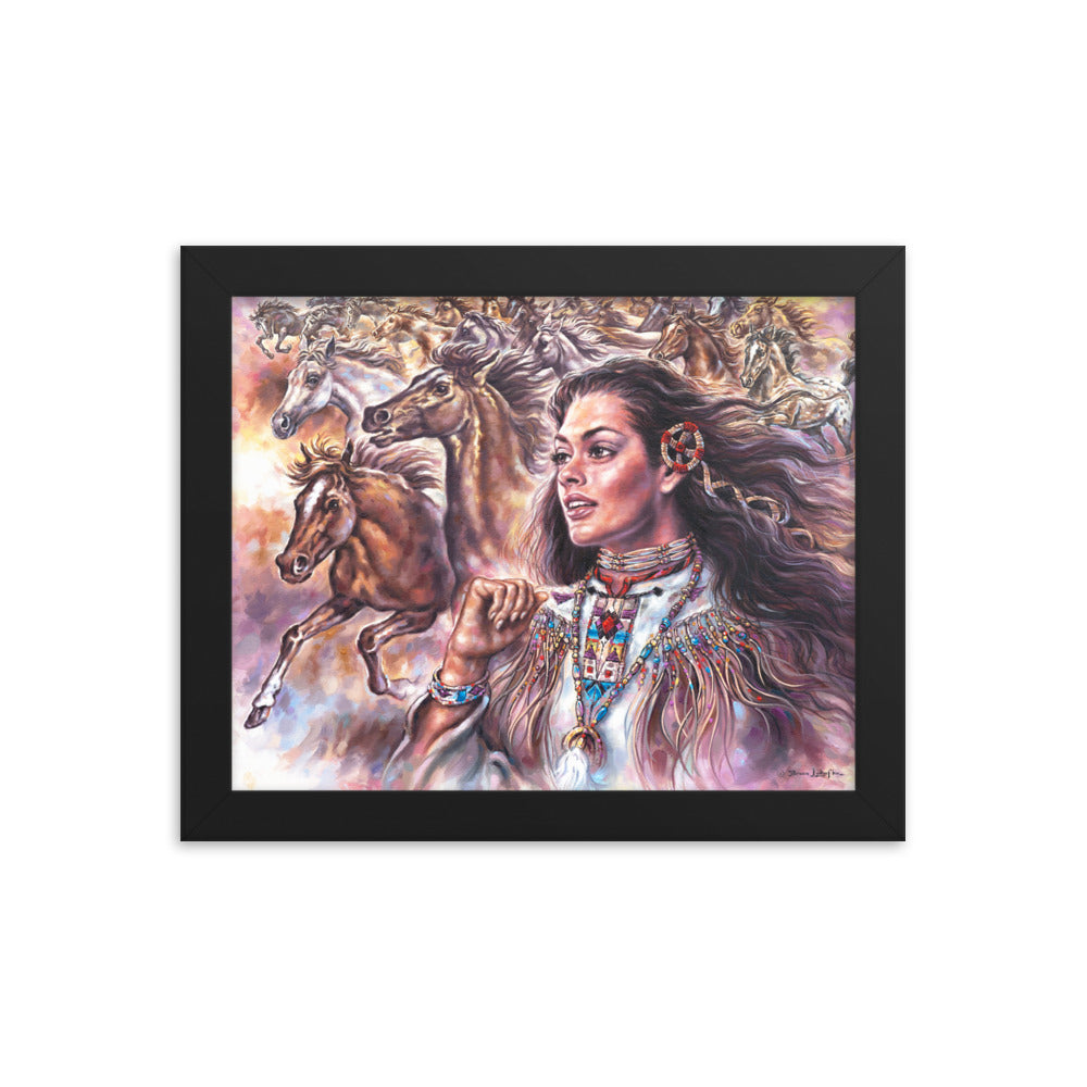 Framed photo paper poster: Stampede