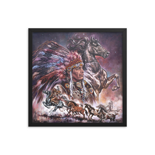 Framed photo paper poster: Night Riders