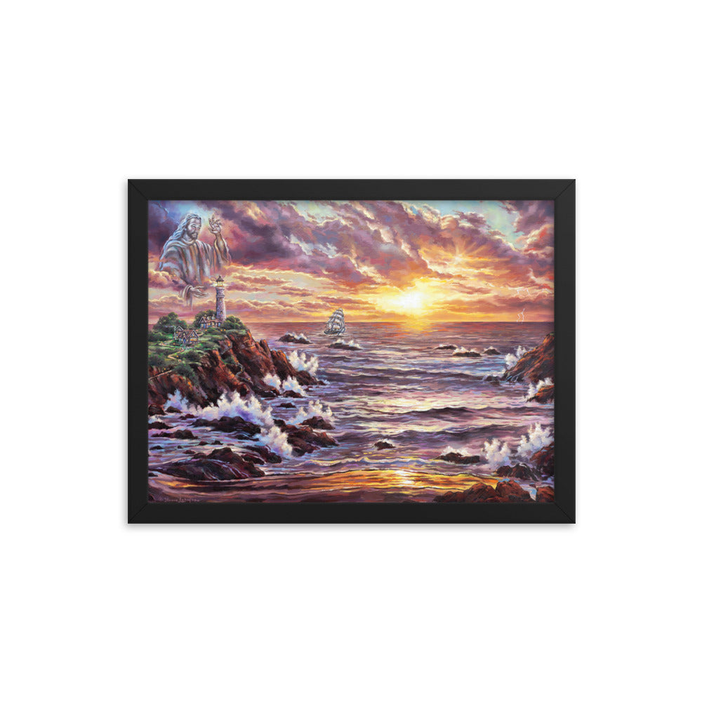 Framed photo paper poster: Peace Be Still