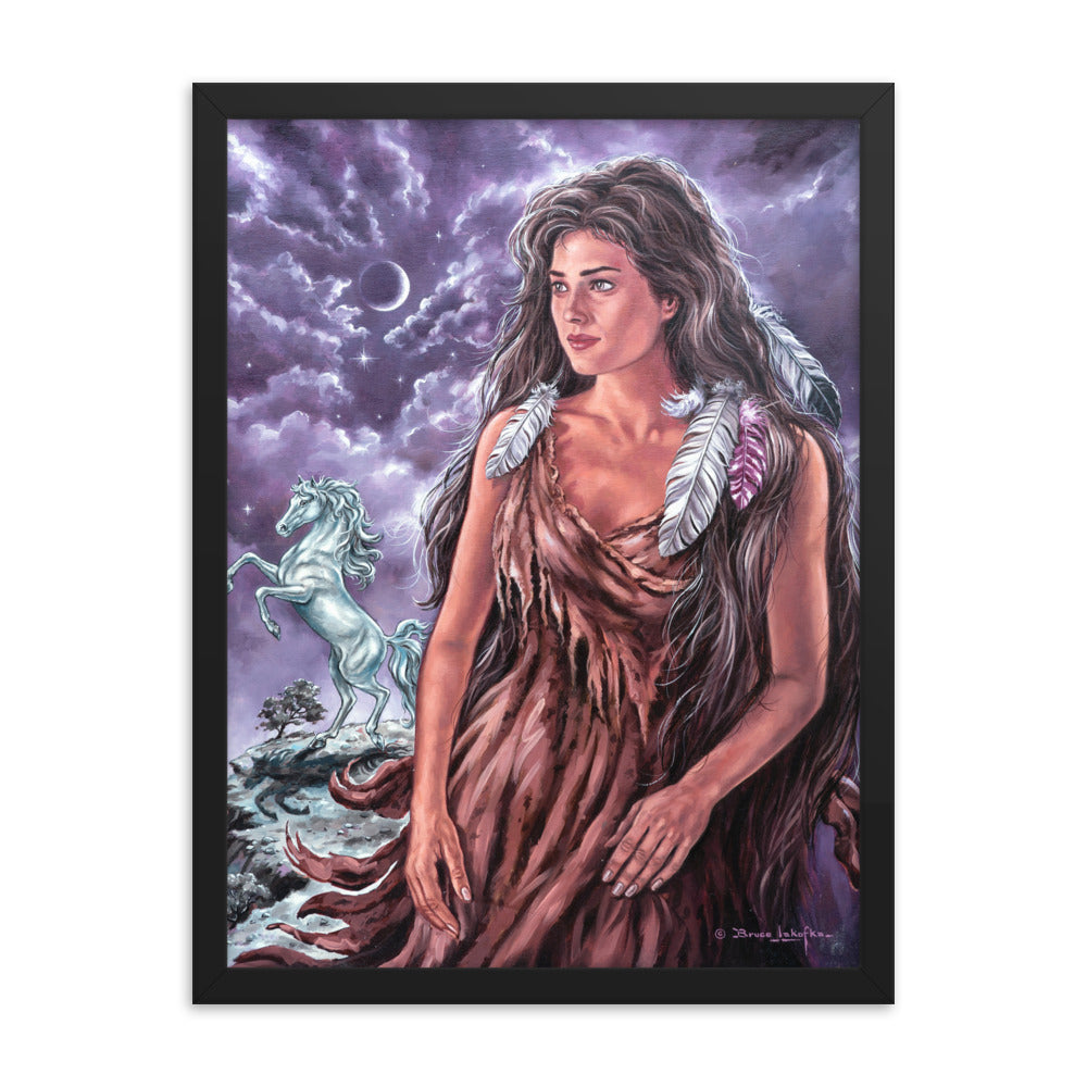 Framed photo paper poster: Crescent Moon