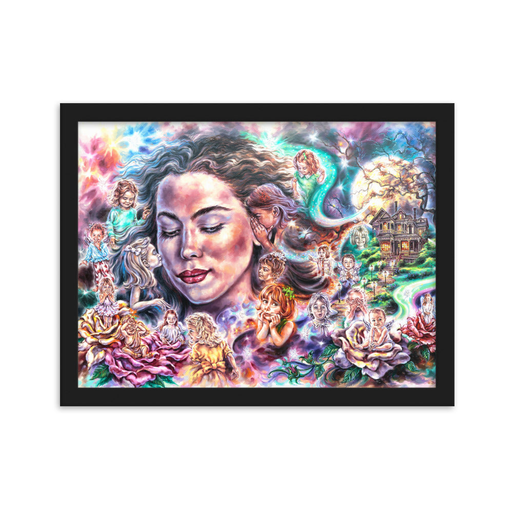 Framed matte paper poster: Moon Beams