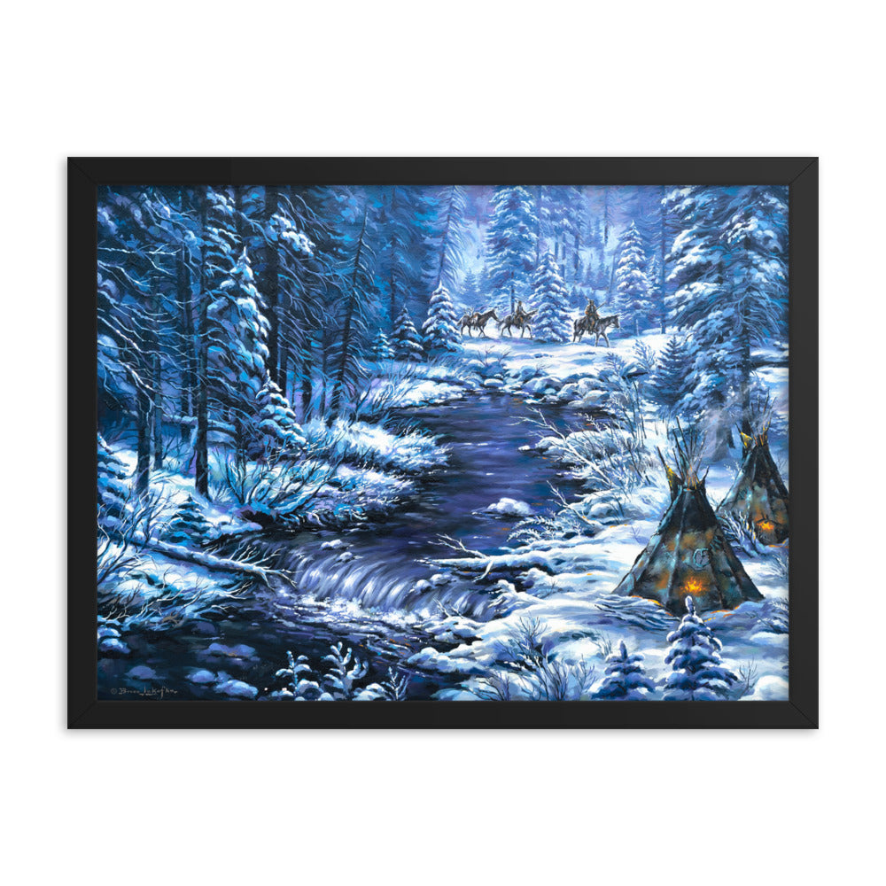 Framed photo paper poster: Home From The Winters Hunt