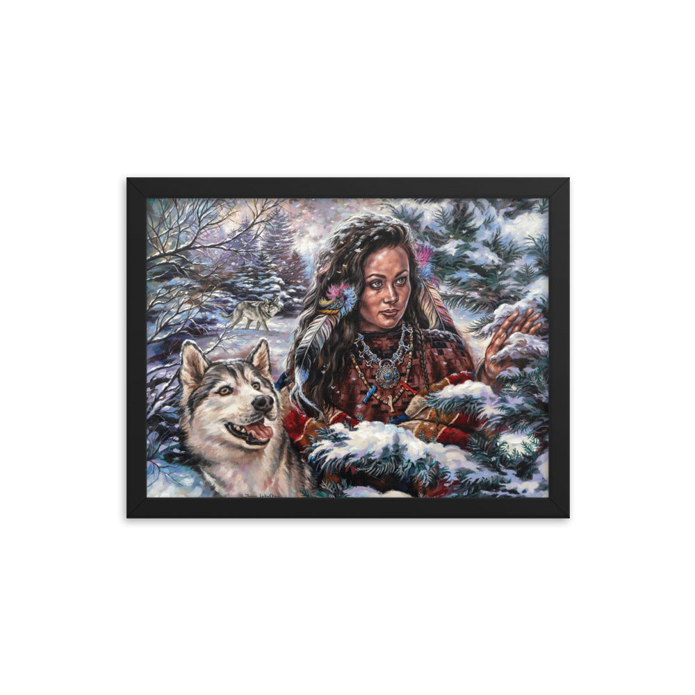 Framed photo paper poster: Snowfall