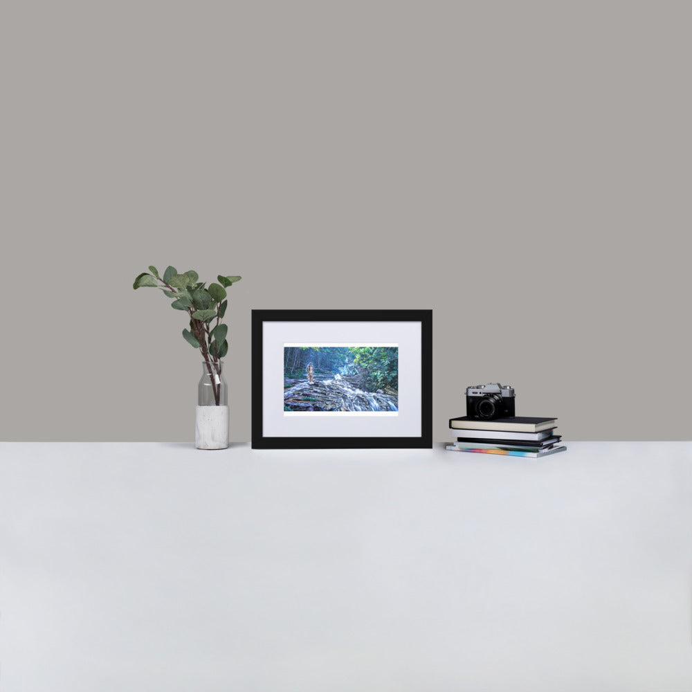 Matte Paper Framed Poster With Mat: Maiden Of The Falls