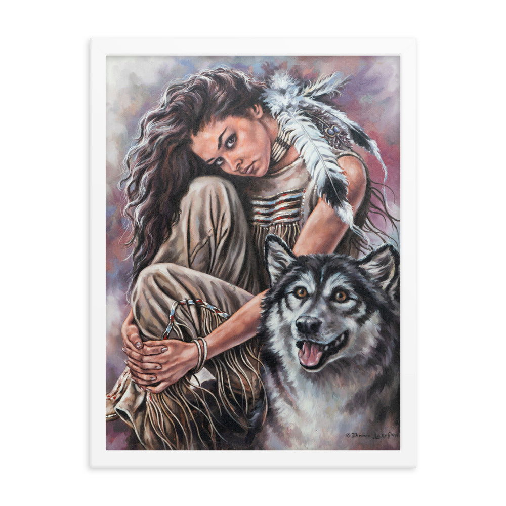 Framed photo paper poster: Companions