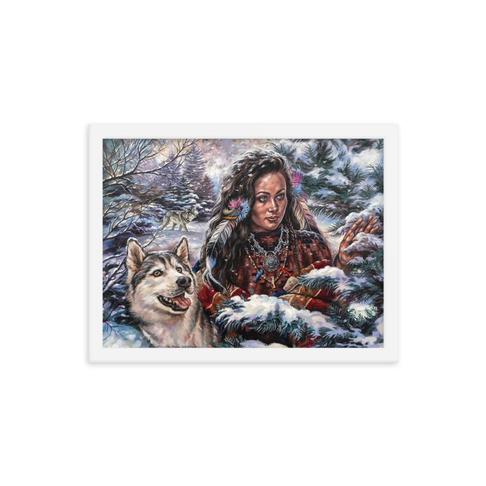 Framed photo paper poster: Snowfall