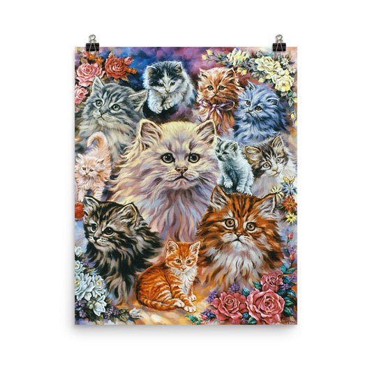 Photo paper poster: Bouquet Of Kittens