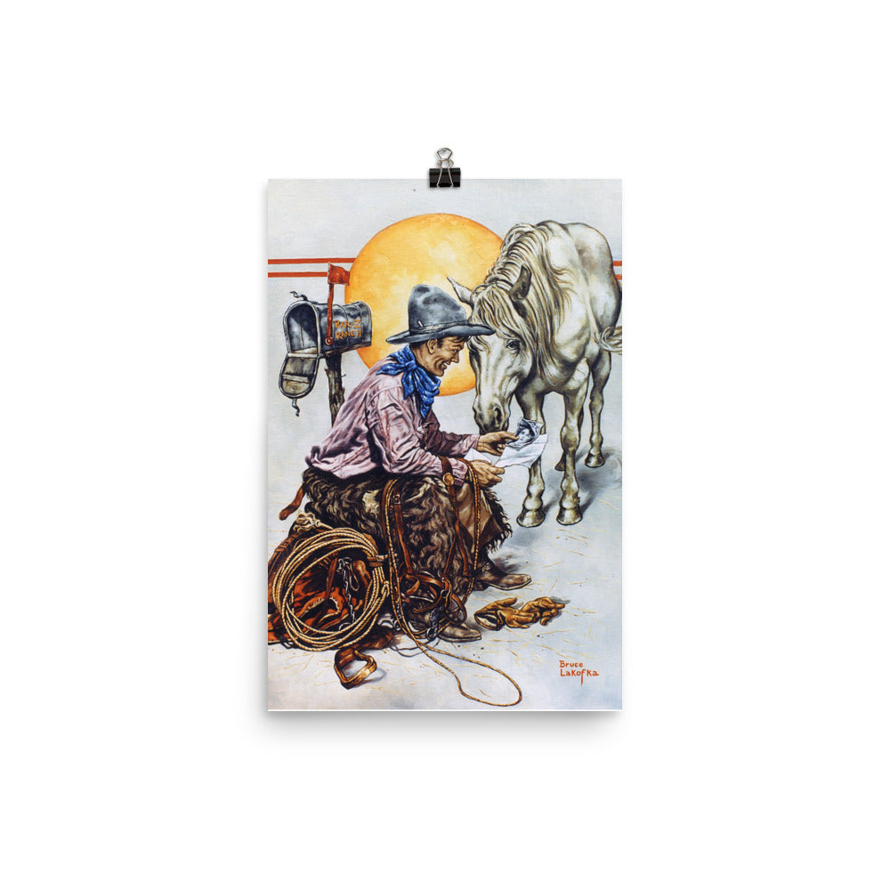 Photo paper poster: Cowboy Mail