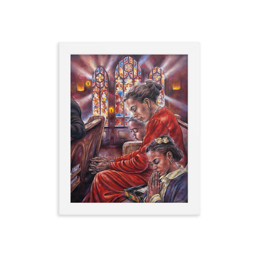 Framed photo paper poster: A Mother's Prayer