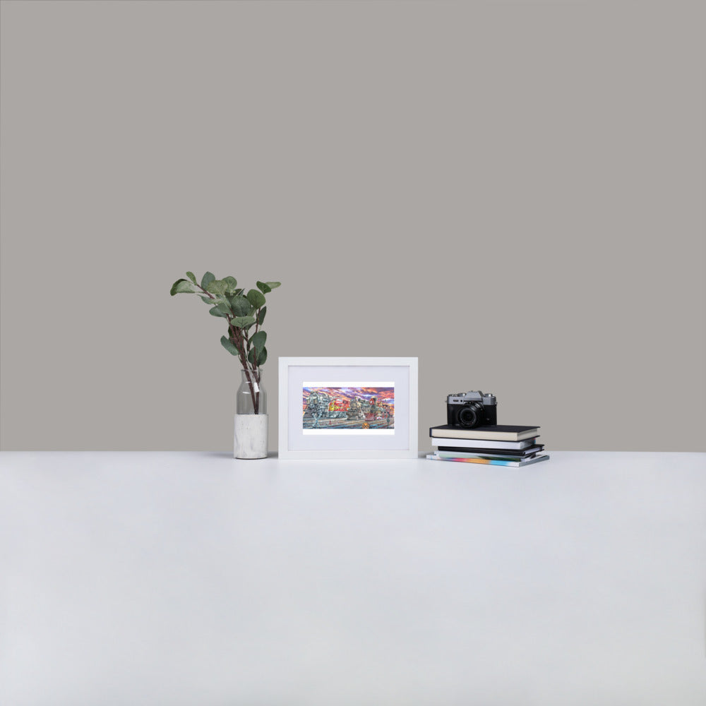 Matte Paper Framed Poster With Mat: Heritage Of The Rails