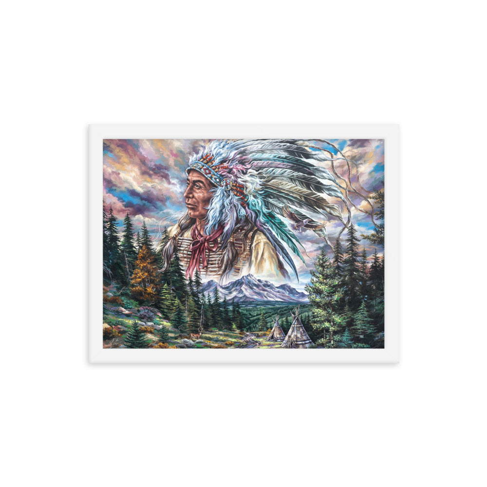 Framed photo paper poster: Under The Big Sky