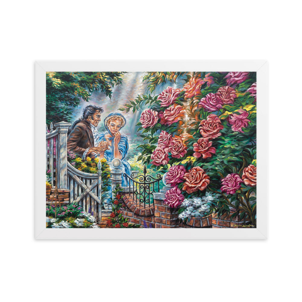 Framed matte paper poster: Beyond The Garden Gate