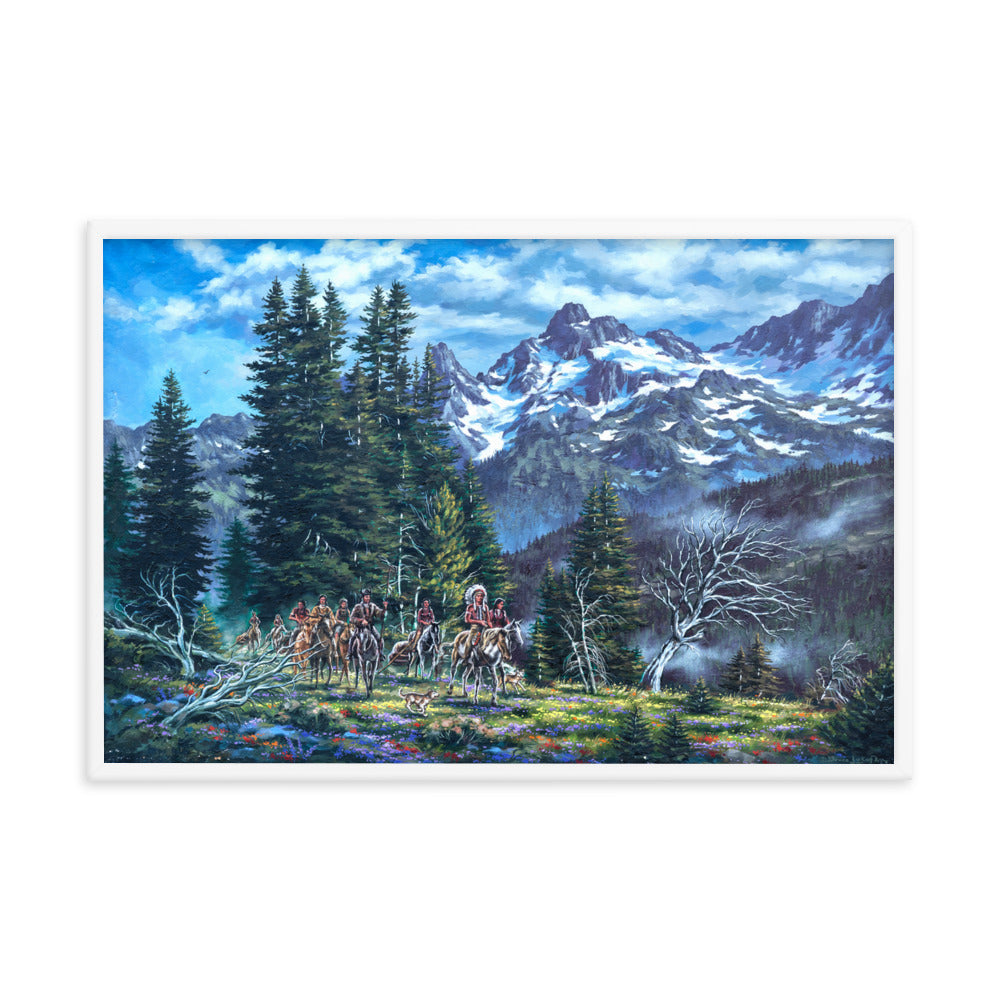 Framed photo paper poster: Return To The High Country