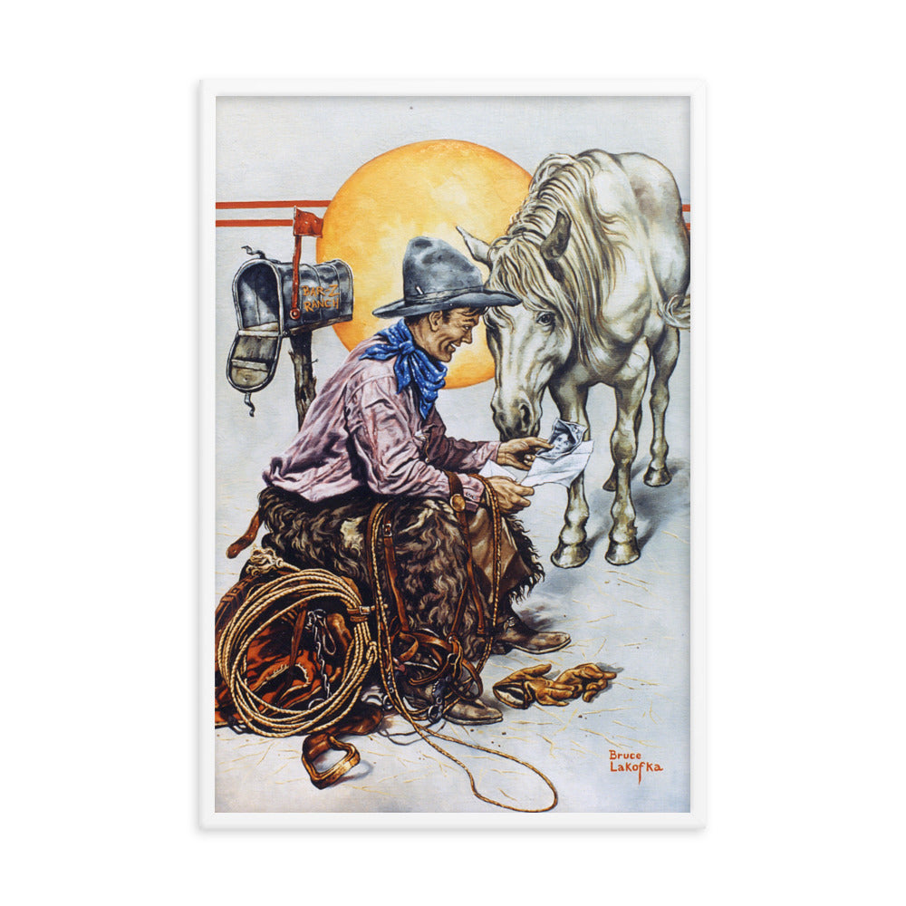 Framed poster: Cowboy Mail