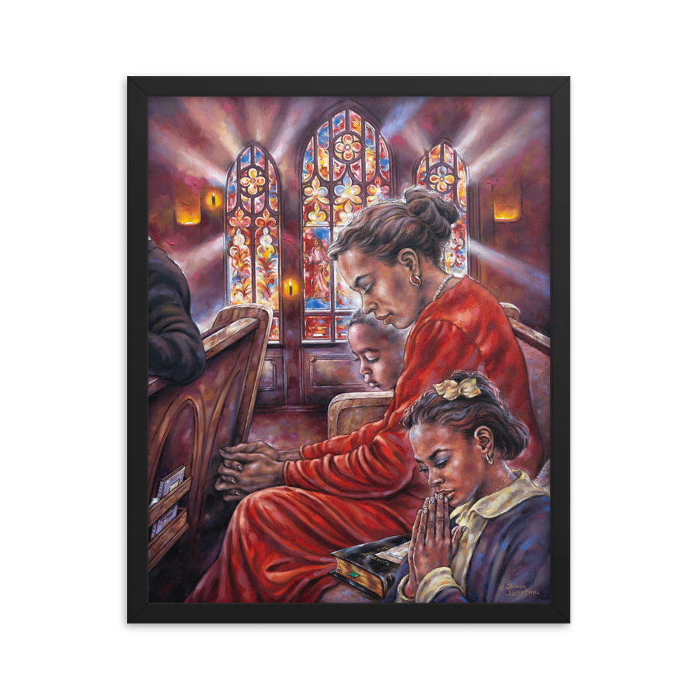 Framed photo paper poster: A Mother's Prayer