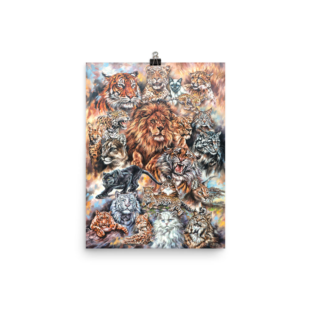 Photo paper poster: Meow! The Cat Family