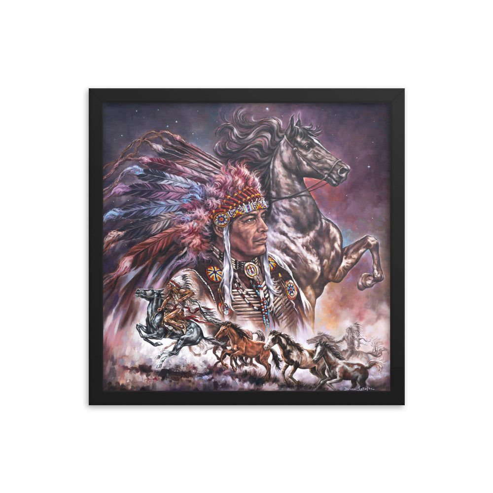 Framed photo paper poster: Night Riders
