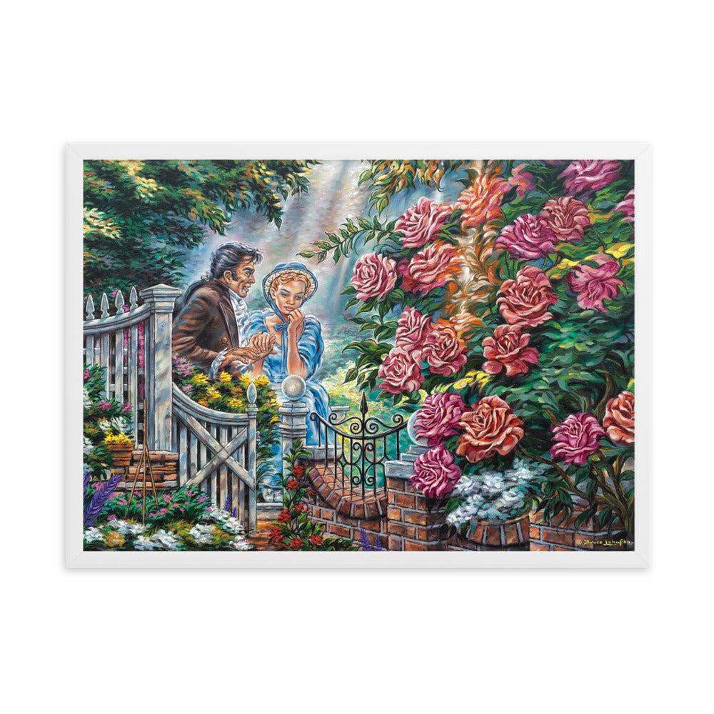 Framed matte paper poster: Beyond The Garden Gate