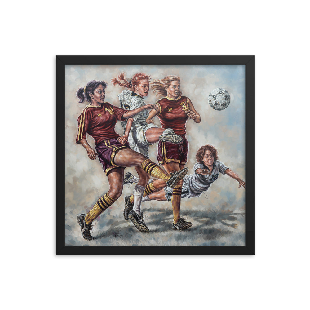 Framed photo paper poster: Soccer Ballet