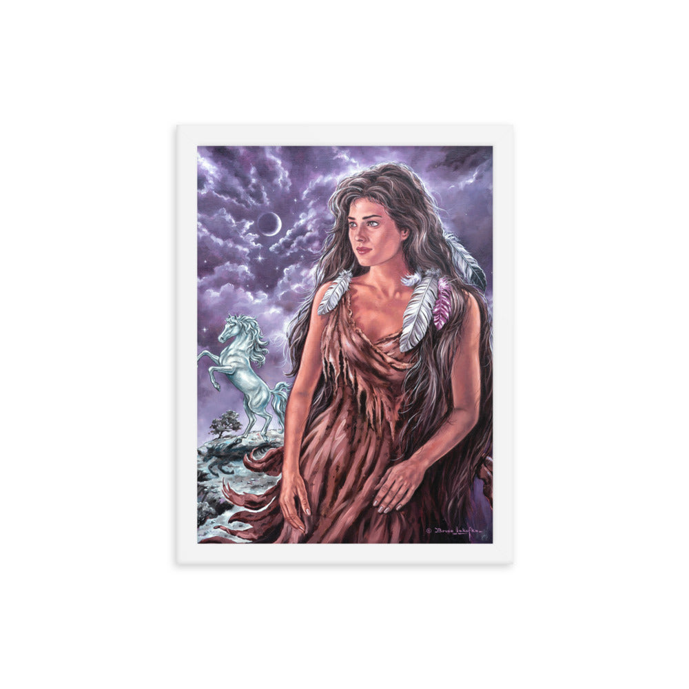 Framed photo paper poster: Crescent Moon