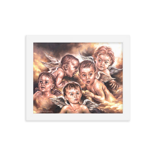 Framed photo paper poster: Angel Whispers