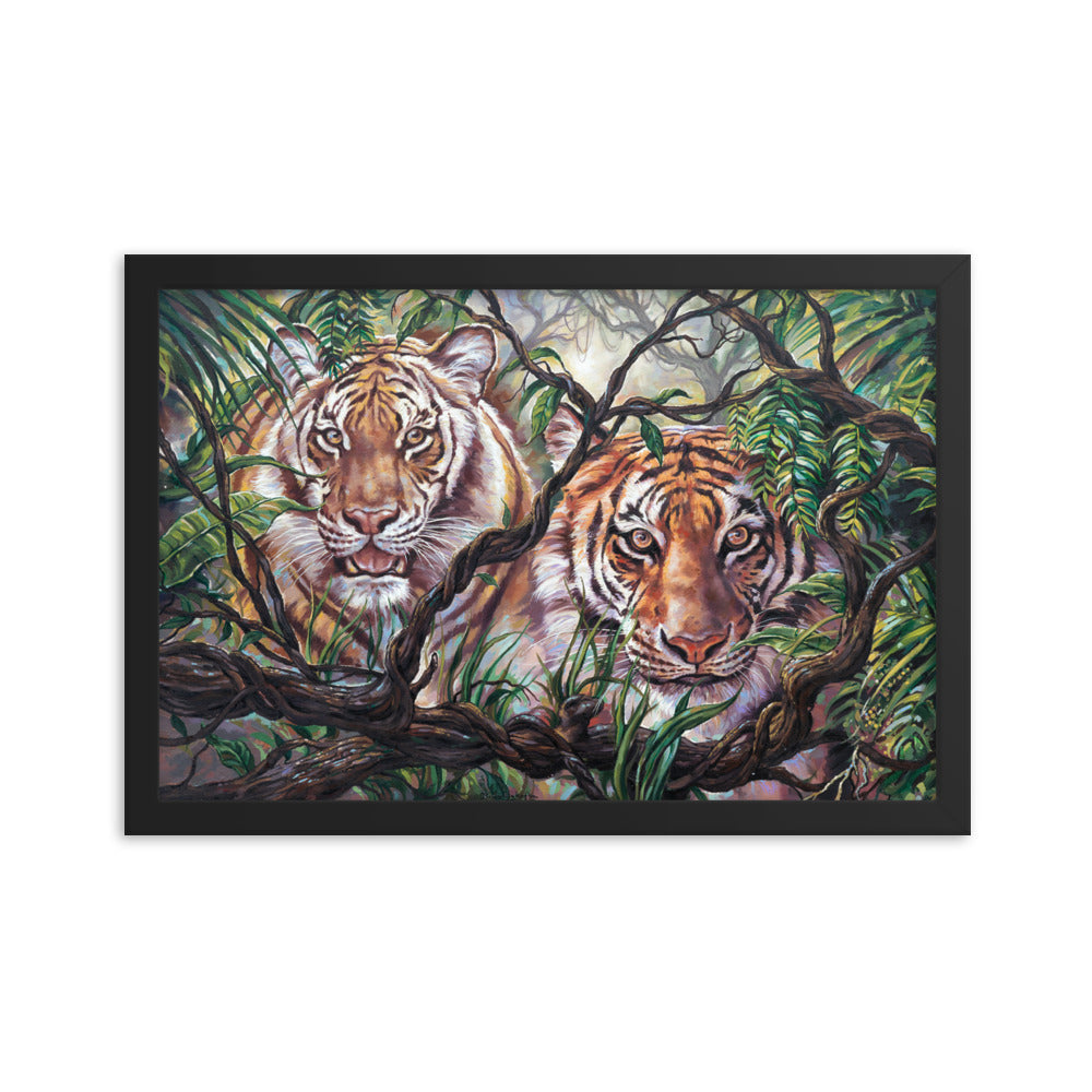Framed photo paper poster: Eyes Of The Jungle