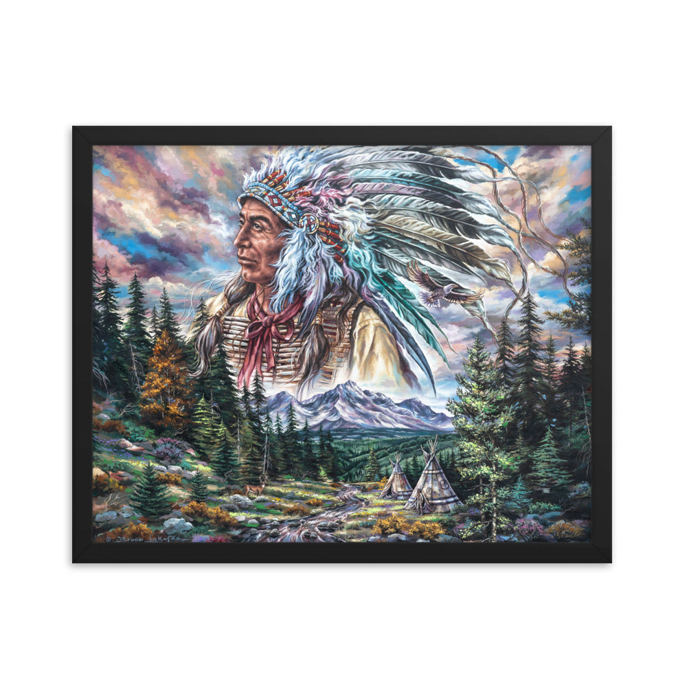 Framed photo paper poster: Under The Big Sky
