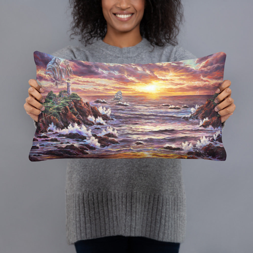 Throw Pillow: Peace, Be Still