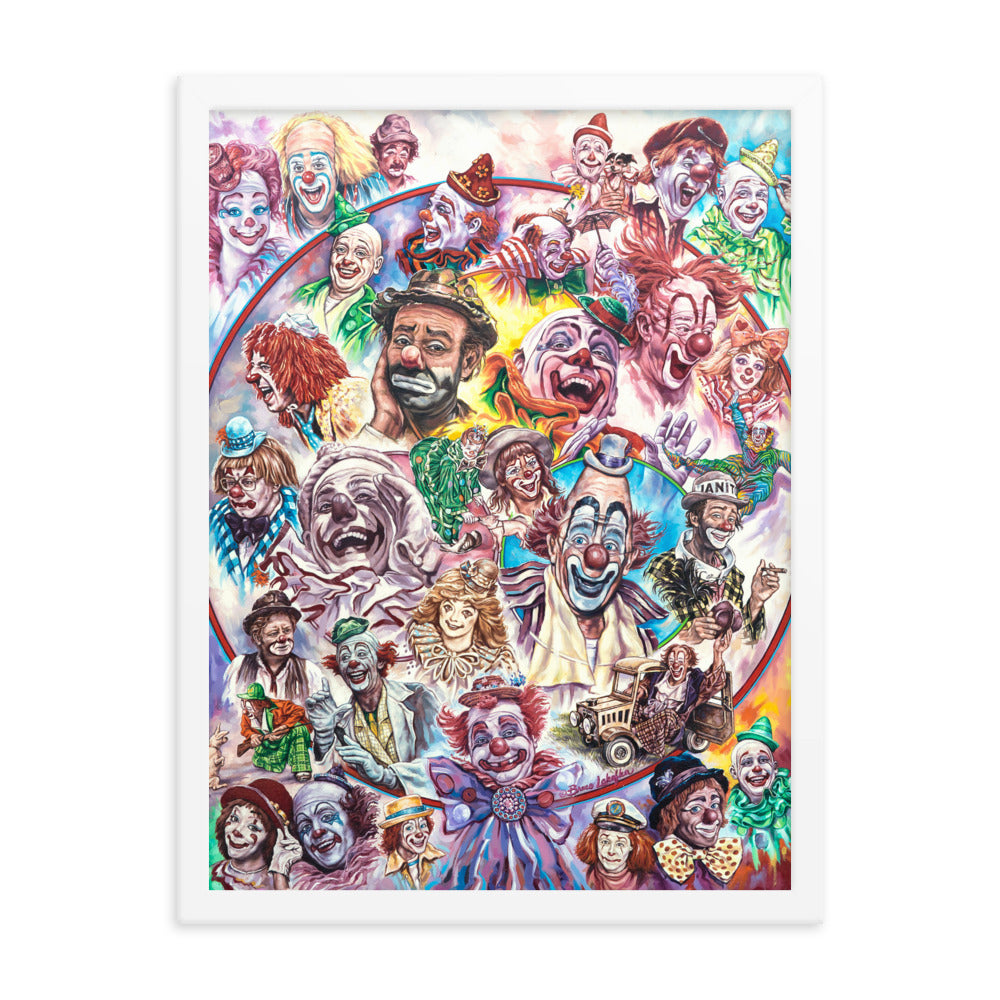 Framed photo paper poster: Be A Clown