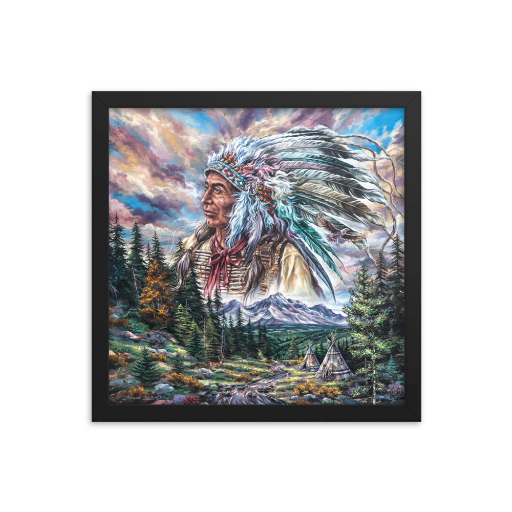 Framed photo paper poster: Under The Big Sky
