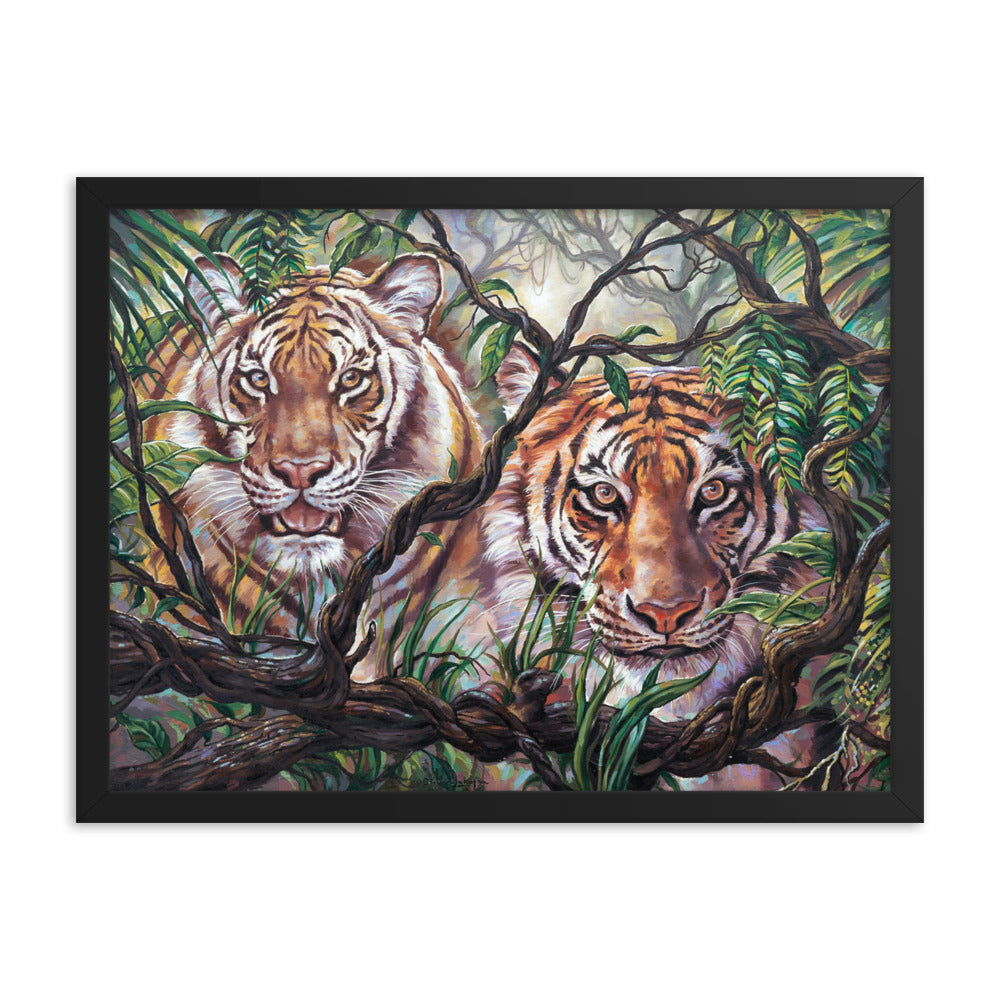 Framed photo paper poster: Eyes Of The Jungle