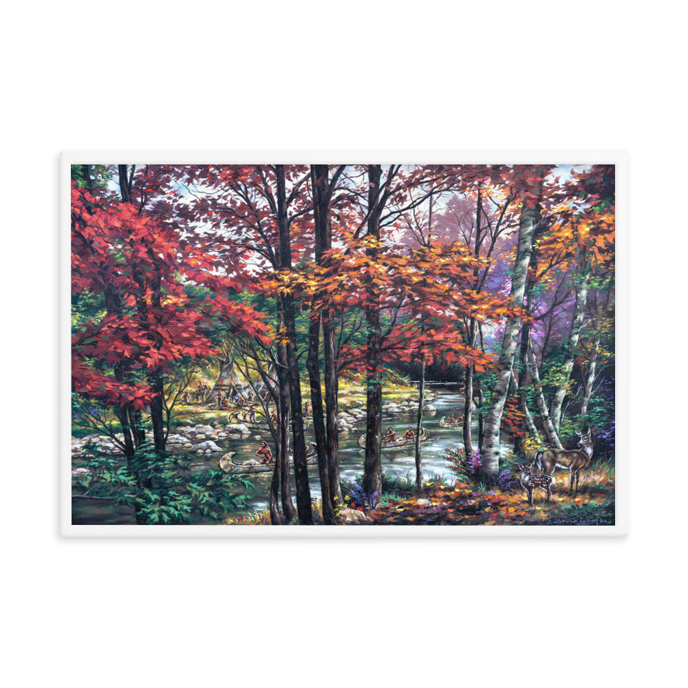 Framed photo paper poster: Fall River Camp