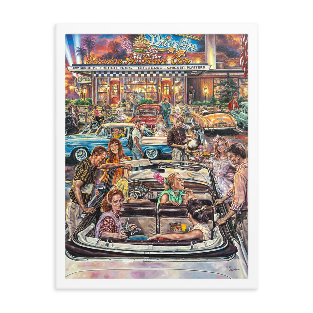 Framed photo paper poster: Back In The Fifties