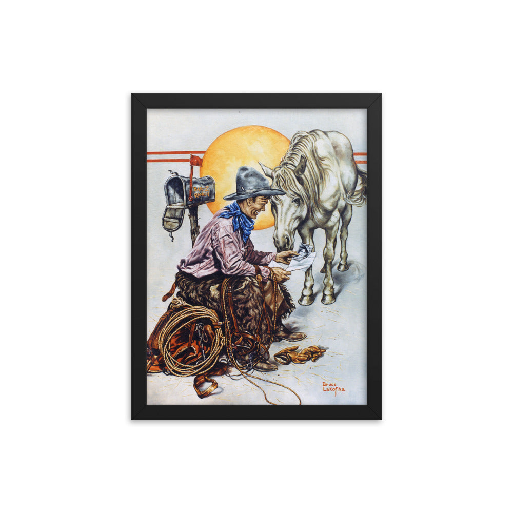Framed poster: Cowboy Mail