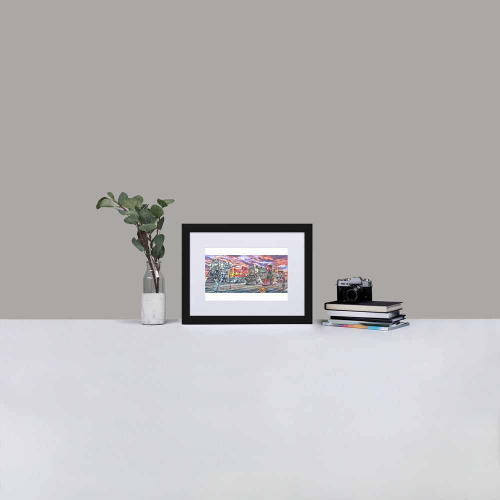 Matte Paper Framed Poster With Mat: Heritage Of The Rails