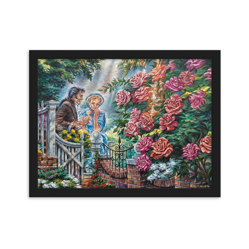 Framed matte paper poster: Beyond The Garden Gate