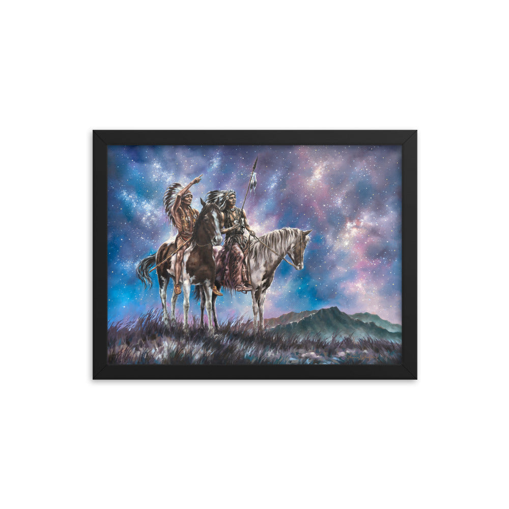 Framed photo paper poster: Under Silent Stars
