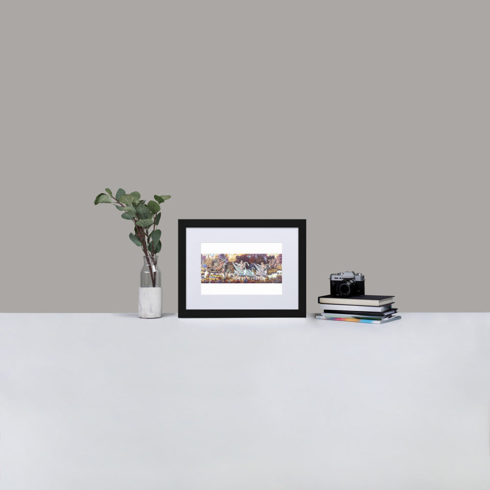 Matte Paper Framed Poster With Mat: Once Upon A Time
