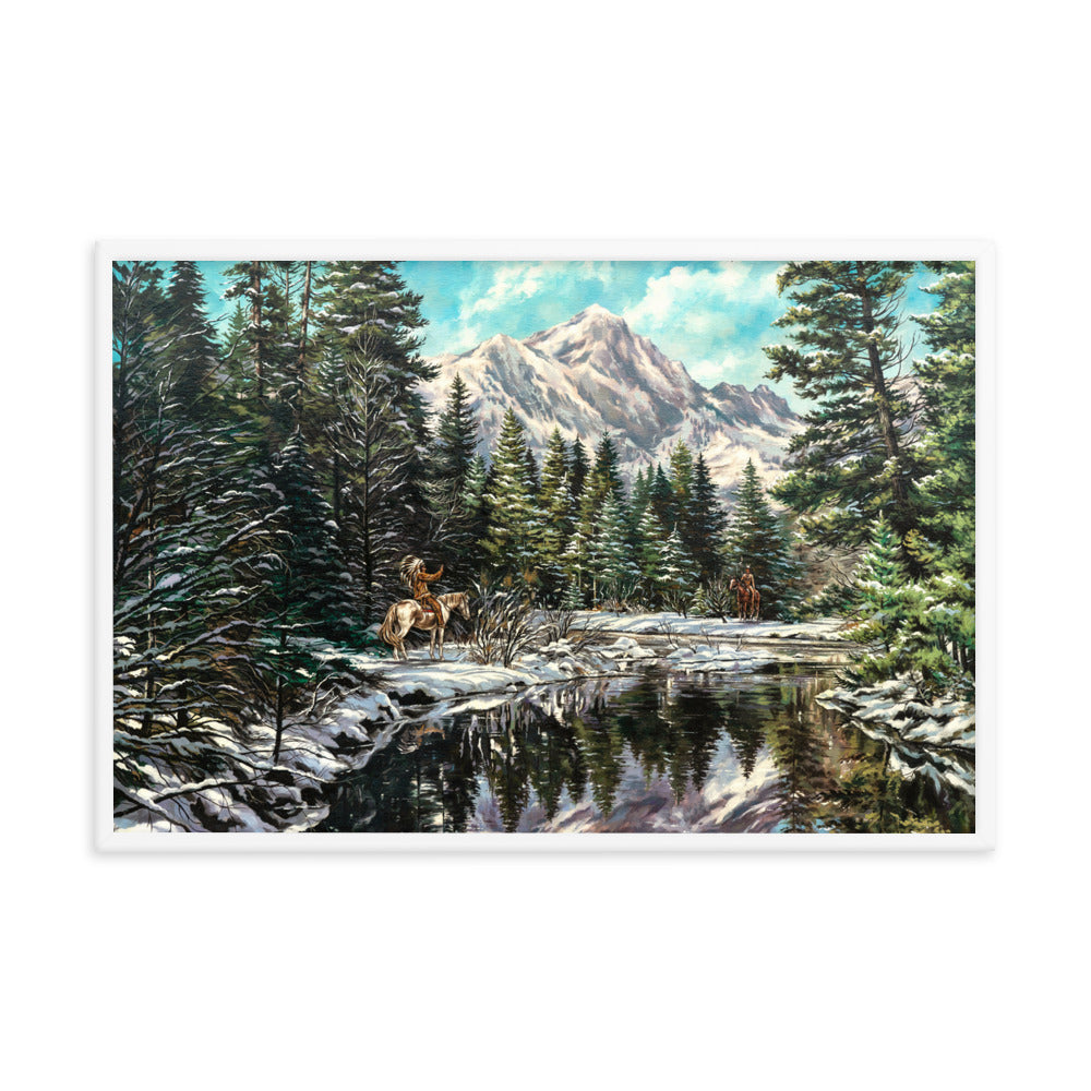 Framed photo paper poster: Silent Encounter