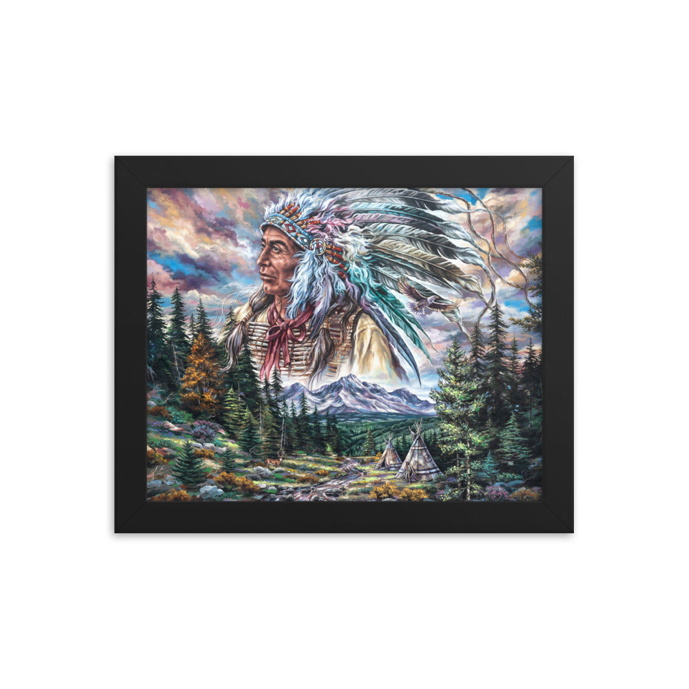 Framed photo paper poster: Under The Big Sky