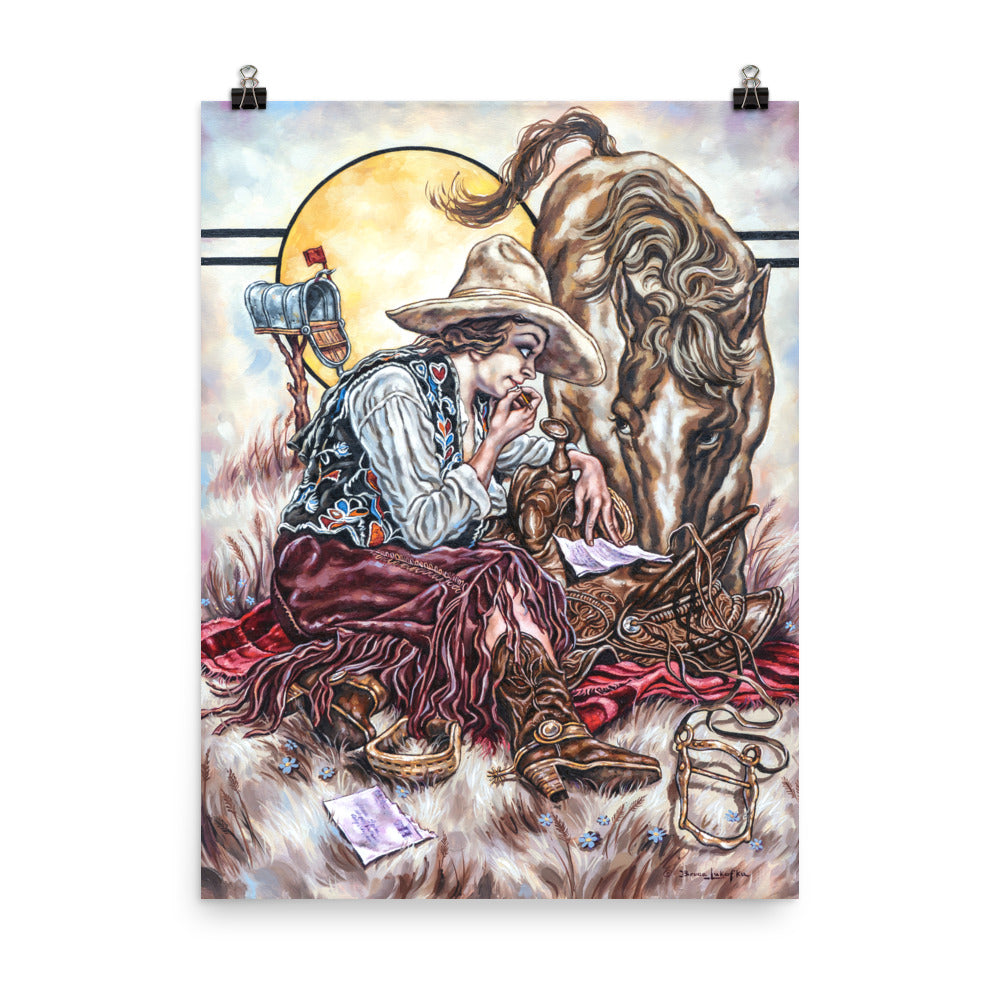 Photo paper poster: Cowgirl Mail