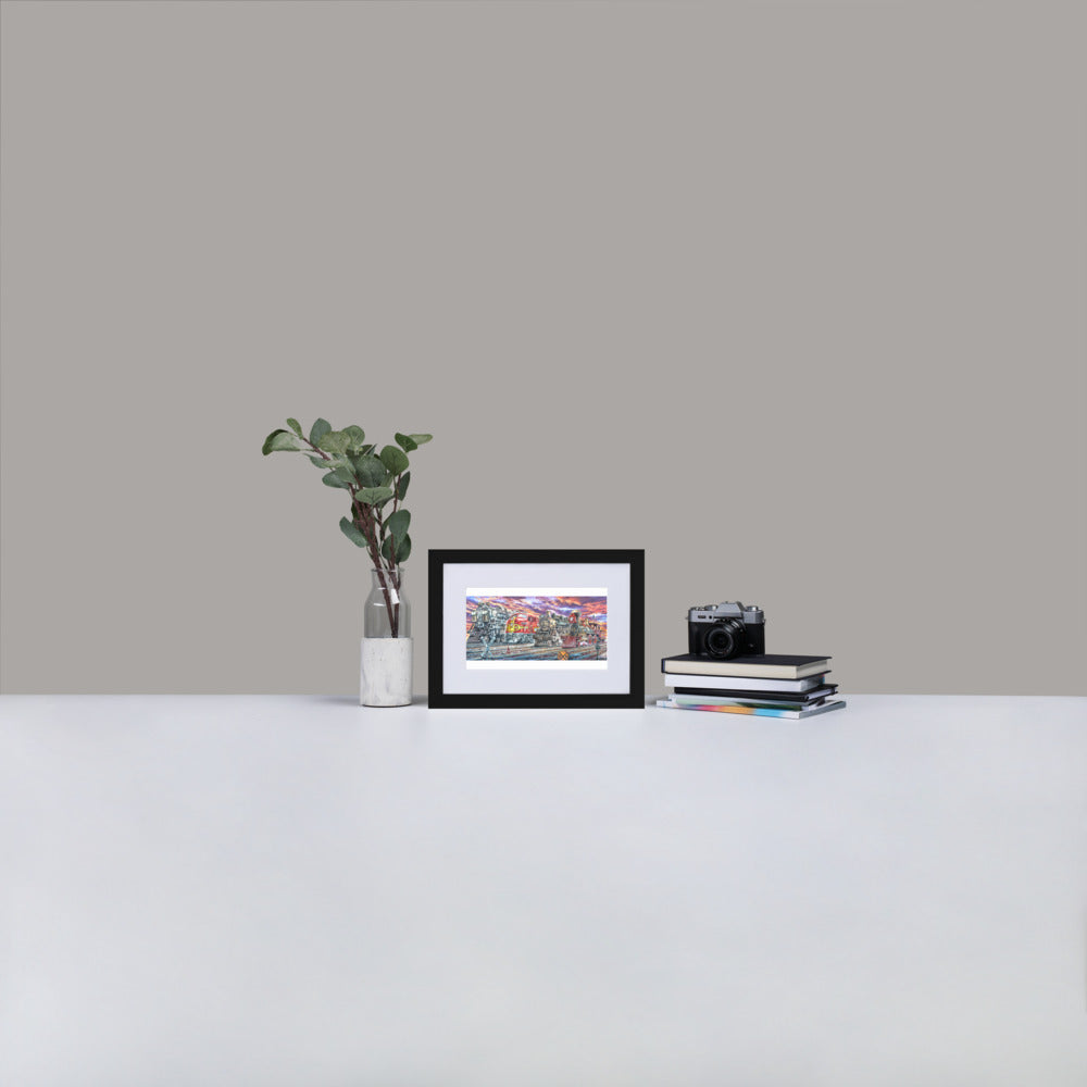 Matte Paper Framed Poster With Mat: Heritage Of The Rails
