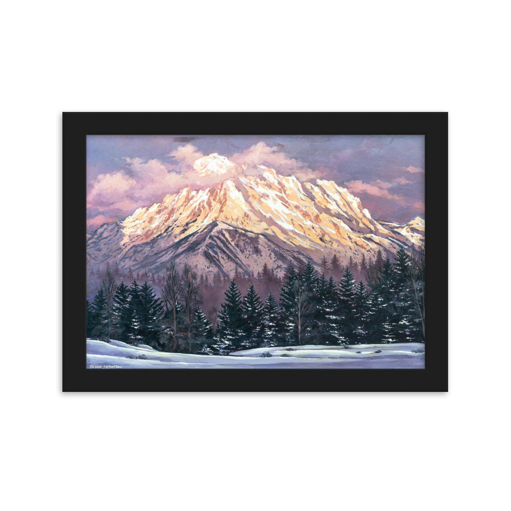 Framed matte paper poster: Mt. Whitney