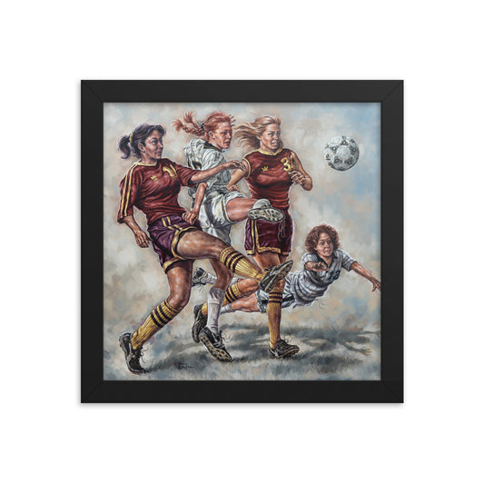 Framed photo paper poster: Soccer Ballet