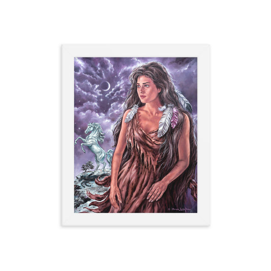 Framed photo paper poster: Crescent Moon