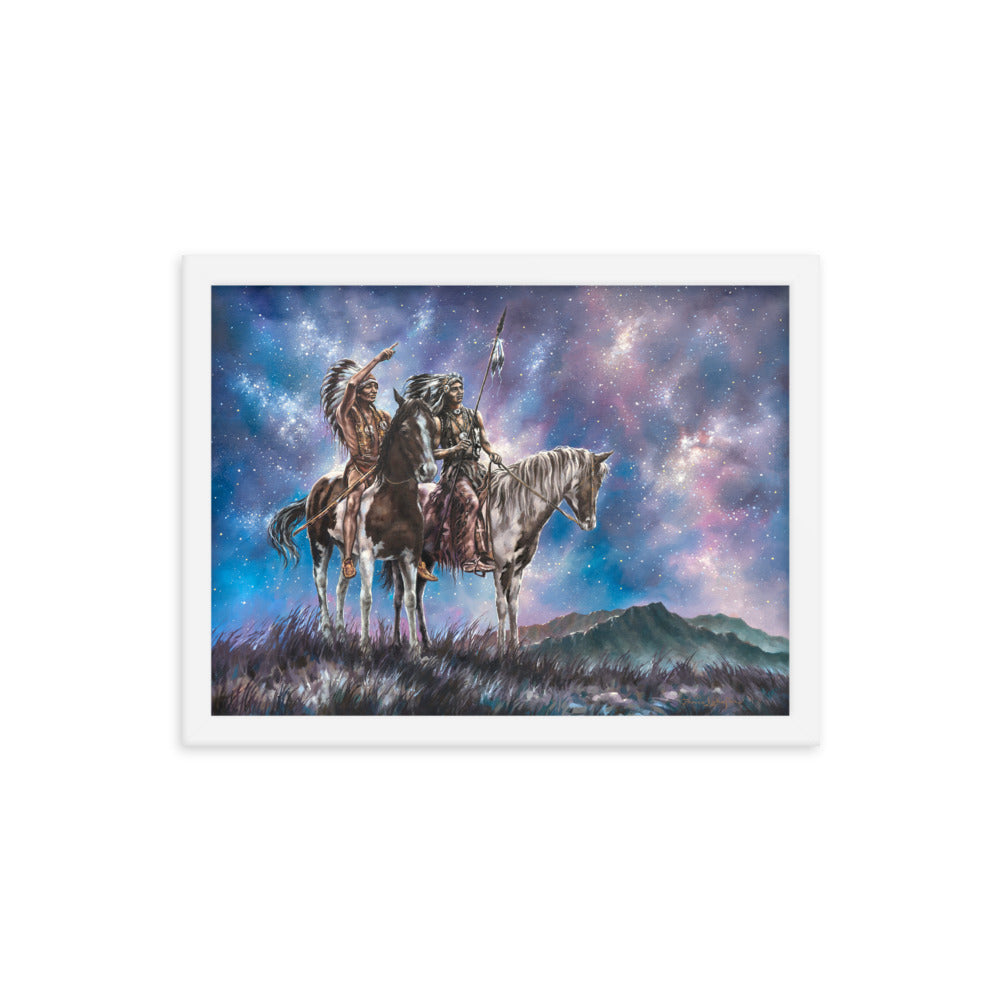 Framed photo paper poster: Under Silent Stars