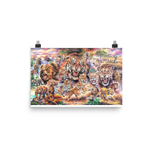 Photo paper poster: Lions, Tigers, And Bears