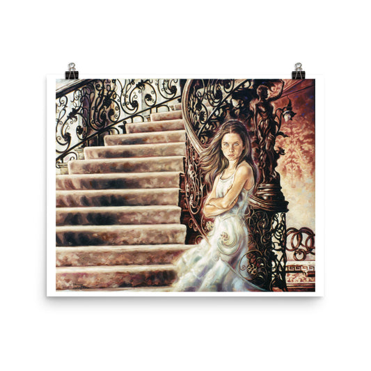 Photo paper poster: The Girl At The Bottom Of The Stair