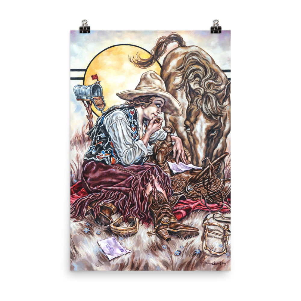Photo paper poster: Cowgirl Mail